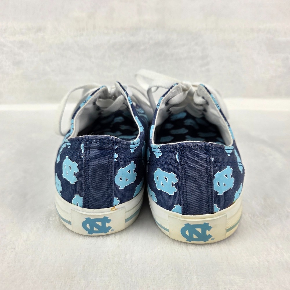 Row One UNC Tar Heels Sneakers Women's 7.5 Men's 6 Blue White Low Top Shoes - Picture 4 of 10